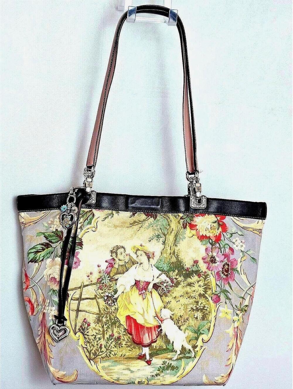 Brighton Large Jodi Black Leather Reversible Tote & Charms - Picture 4 of 9